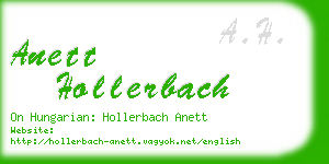 anett hollerbach business card